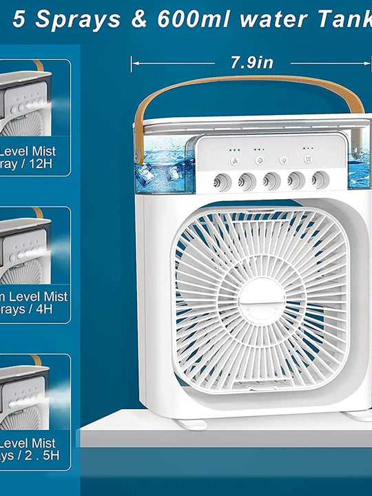 Portable Humidifier Air Cooler Mist Fan Mini Cooler for Home